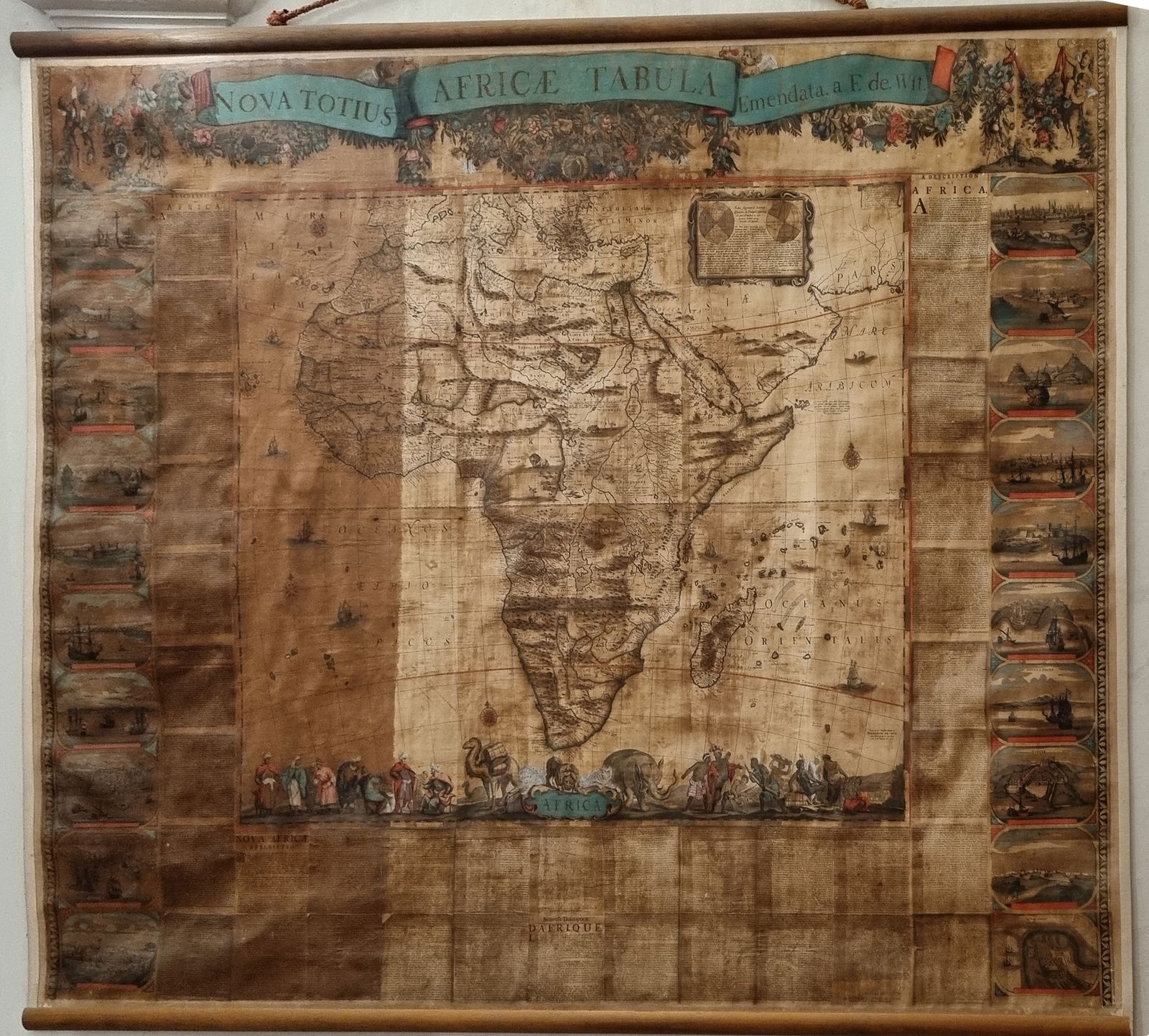 Immagini di Palazzo Spinola – Serie di sei carte geografiche dei Quattro continenti, delle 19 provincie del Belgio e un planisfero