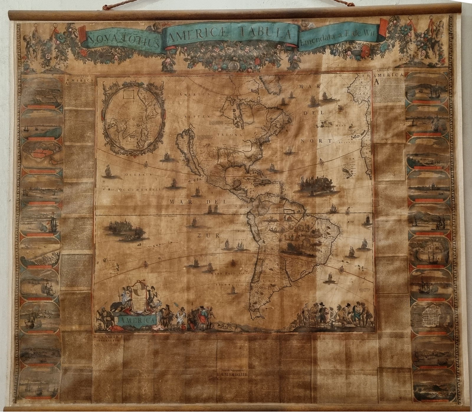 Immagini di Palazzo Spinola – Serie di sei carte geografiche dei Quattro continenti, delle 19 provincie del Belgio e un planisfero