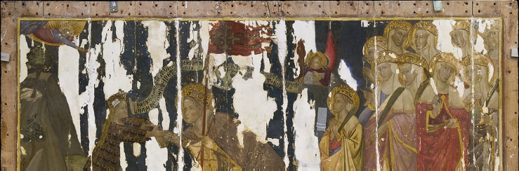 Immagini di Restauro del dipinto “Sant’Orsola con le compagne salva Pisa dall’alluvione” Museo Nazionale di San Matteo, Pisa