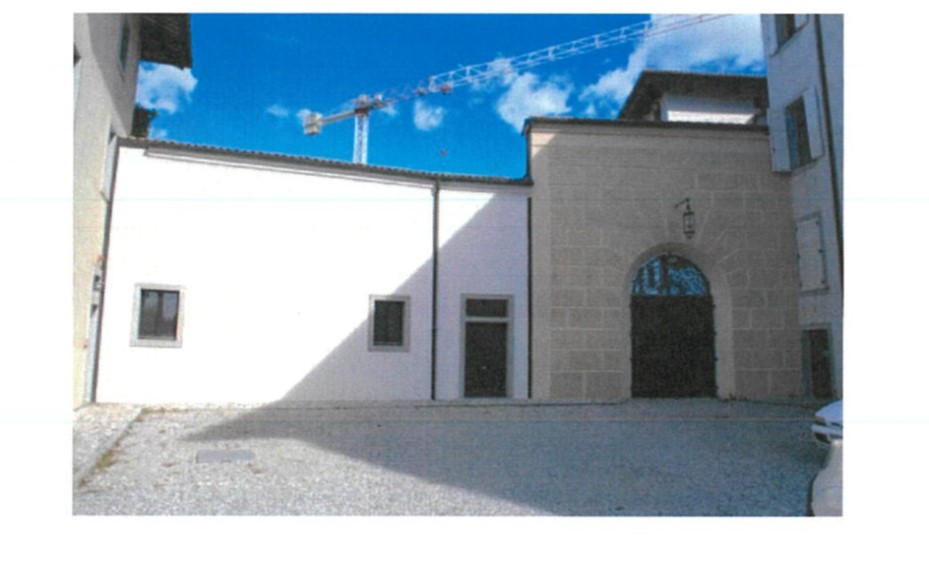 Immagini di Intervento di manutenzione della quinta muraria con portale di accesso alla Cappella Gentilizia e delle facciate interne prospettanti sul cortiletto e della pavimentazione in acciottolato