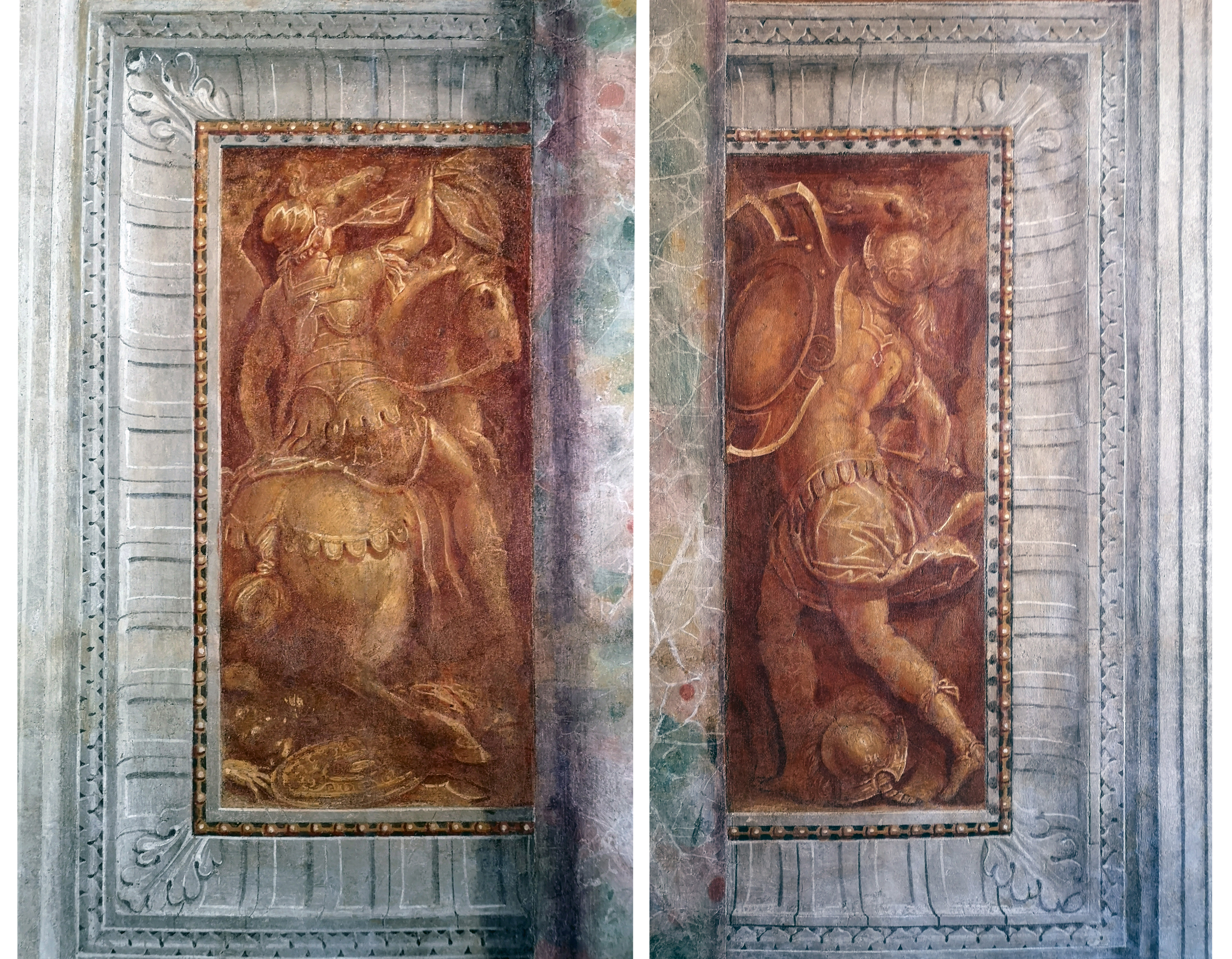 Immagini di Restauro affreschi del Palazzo Ragazzoni comparti  F e G