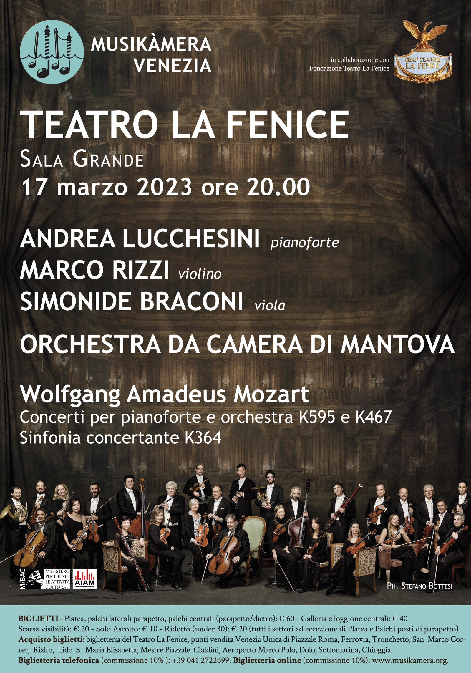 Immagini di Sostegno alla realizzazione dei concerti della Stagione 2023 al Teatro La Fenice