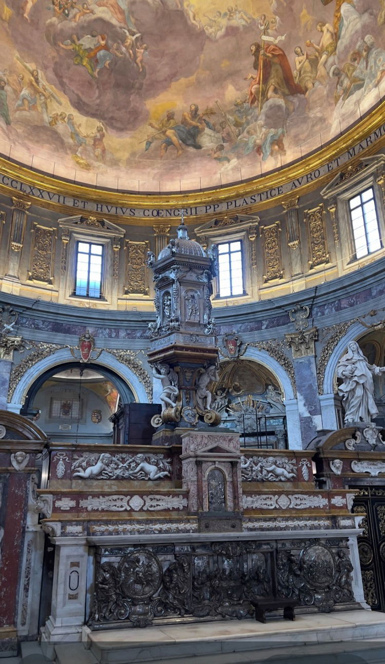 Immagini di Restauro del Ciborio Eucaristico dell'altare maggiore 